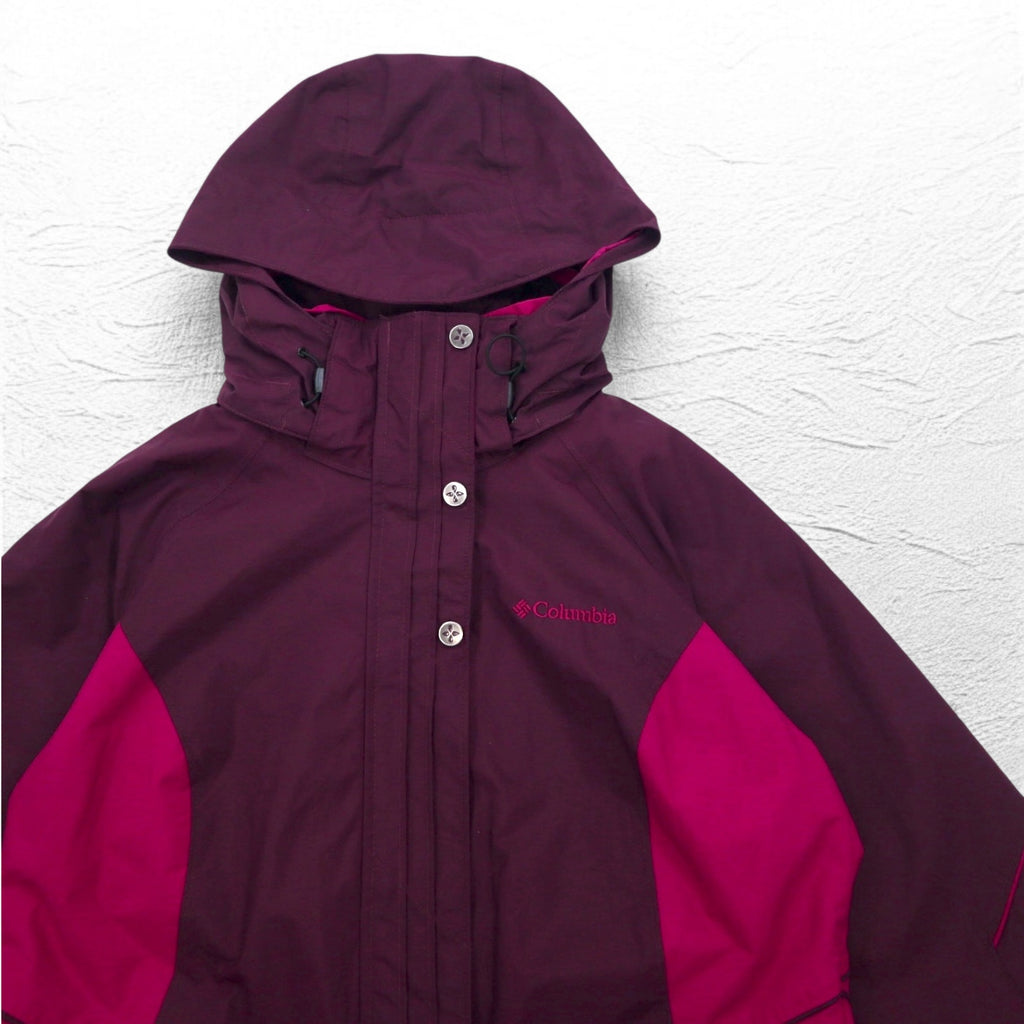 Columbia Omni-Tech Waterproof Mountain Parka S Purple Detachable Hood Bugaboo Parka WL7109