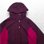 Columbia Omni-Tech Waterproof Mountain Parka S Purple Detachable Hood Bugaboo Parka WL7109