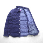 THE NORTH FACE PURPLE LABEL 65/35クロス ダウンシャツ ジャケット M ネイビー スナップボタン 胸ポケット 光電子 Bayhead Cloth ND2363N