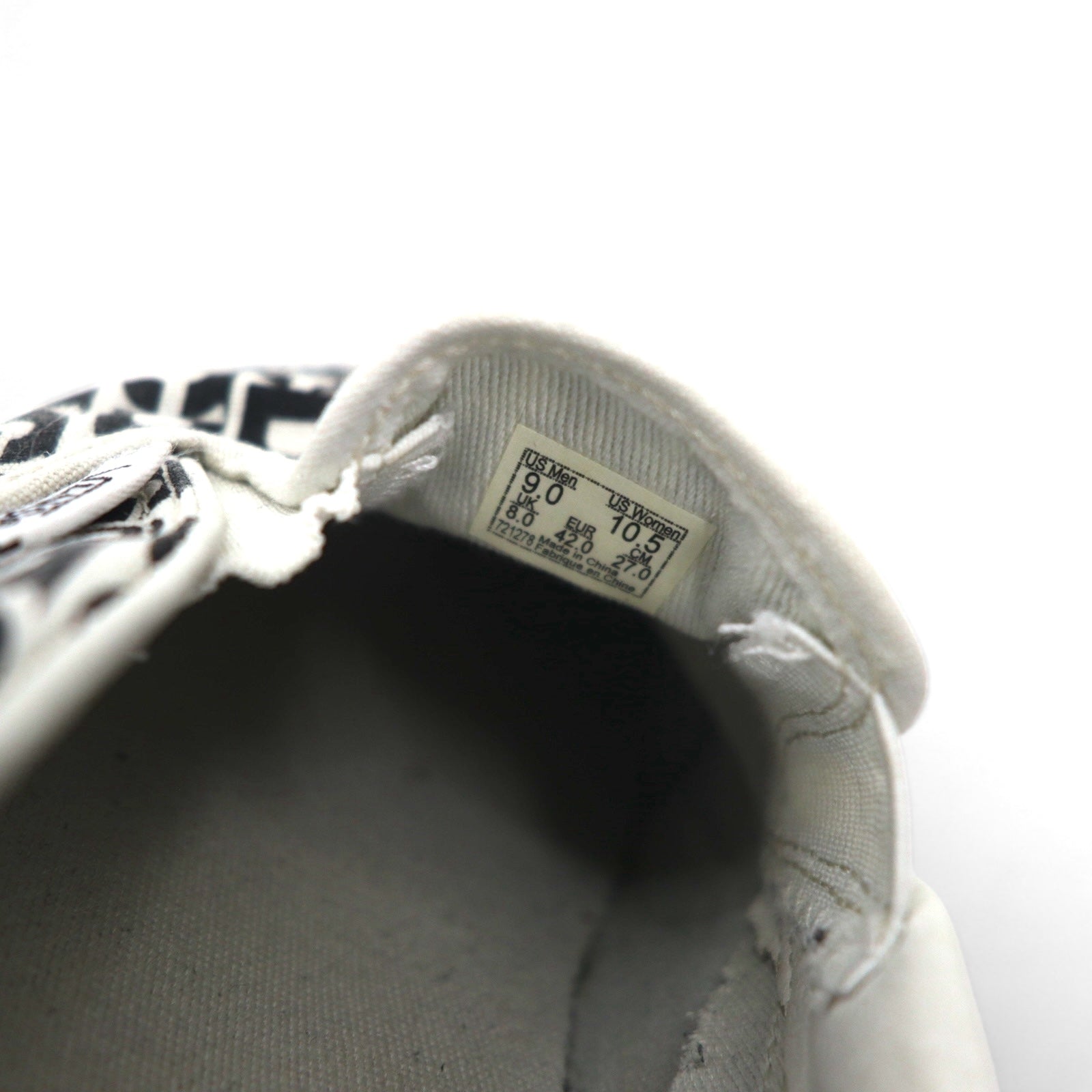 CDG ( COMME des GARCONS ) × VANS スリッポン Slip-On スニーカー 27cm ホワイト キャンバス ボルト VAULT OG Classic