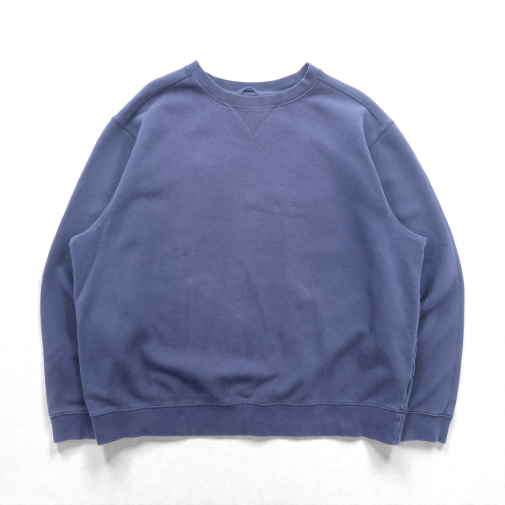 L.L.Bean 前V ブランク スウェット トレーナー XL ネイビー TRADITIONAL FIT 無地 クルーネック