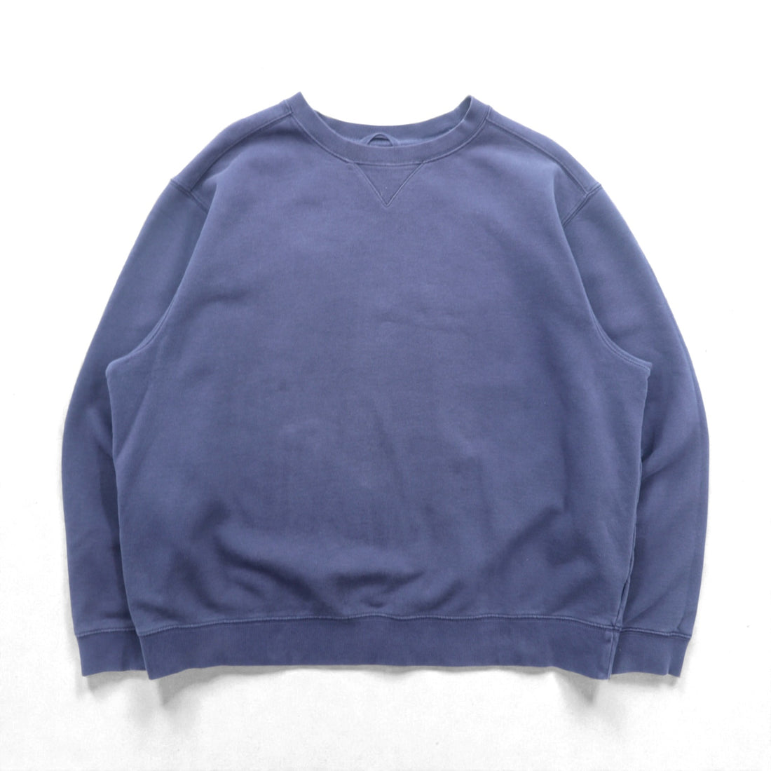 L.L.Bean Front V Blank Sweatshirt, XL, Navy, Traditional Fit, Solid Color, Crew Neck