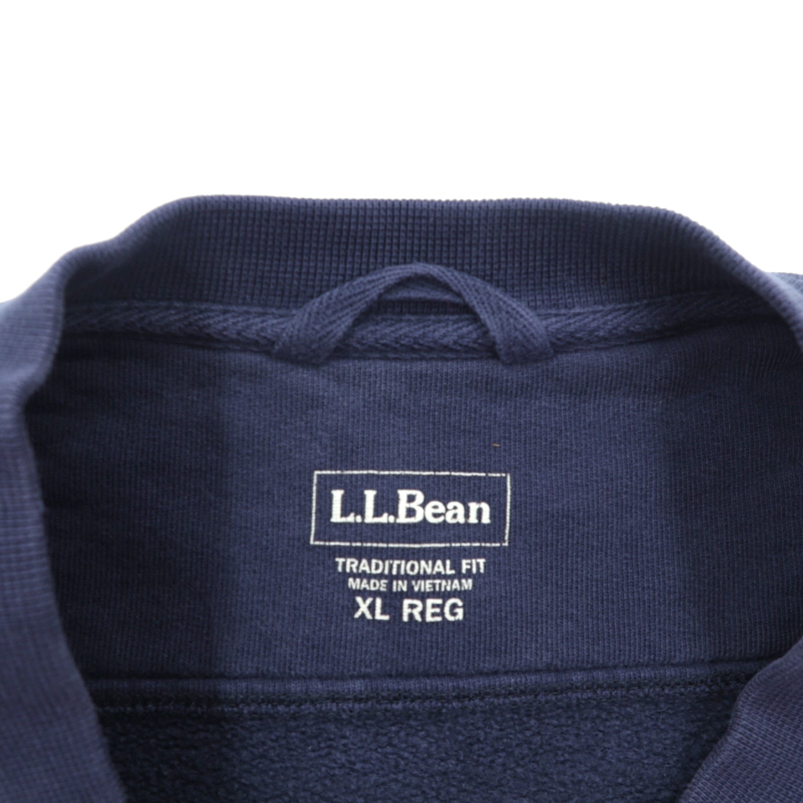 L.L.Bean 前V ブランク スウェット トレーナー XL ネイビー TRADITIONAL FIT 無地 クルーネック