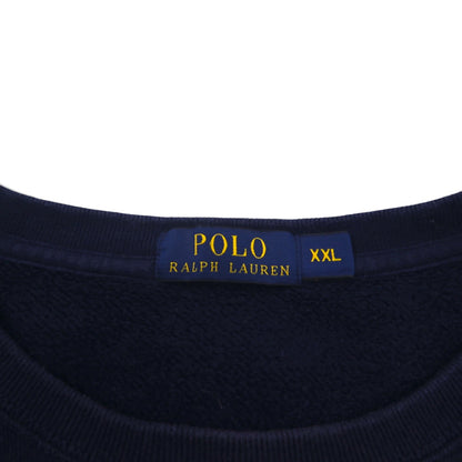 Polo Ralph Lauren 前V スウェット トレーナー 2XL ネイビー スモールポニー刺繡