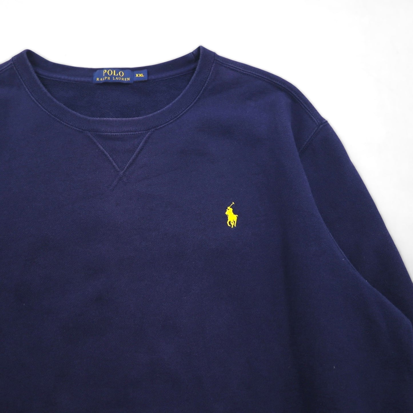 Polo Ralph Lauren 前V スウェット トレーナー 2XL ネイビー スモールポニー刺繡