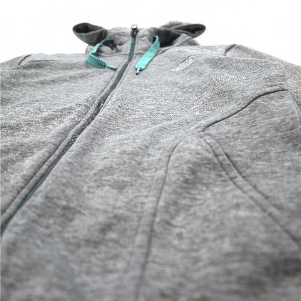 THE NORTH FACE Full Zip Hoodie M Gray Polyester Logo Embroidery US Standard A40A