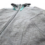 THE NORTH FACE Full Zip Hoodie M Gray Polyester Logo Embroidery US Standard A40A