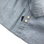 TOMMY JEANS 90年代 シャンブレーシャツ XL ブルー コットン ワンポイントロゴ刺繍