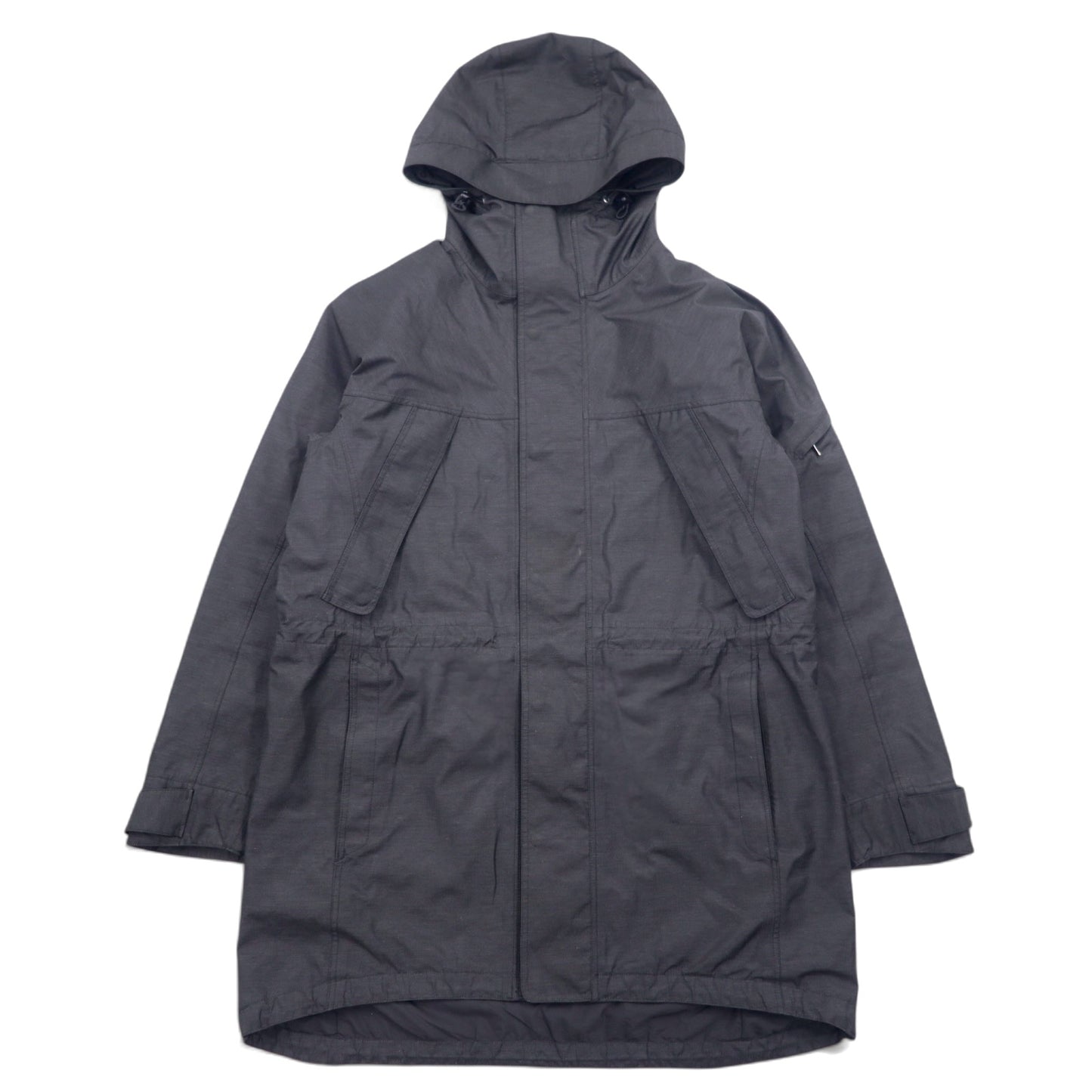 日本然リトテ-古着オンライン-nonnative ゴアテックス GORE-TEX ハイカーコート マウンテンパーカー M ブラック ダブルジップ HIKER COAT C/P MINI HERRINGBONE PACLITE 2L NN-J2803 日本製-nonnative GORE-TEX Hiker Coat Mountain Hoodie M Black NN-J2803 Japan Made