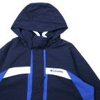 Columbia Mountain Parka L Navy Nylon Waterproof Retractable Hood XM4636