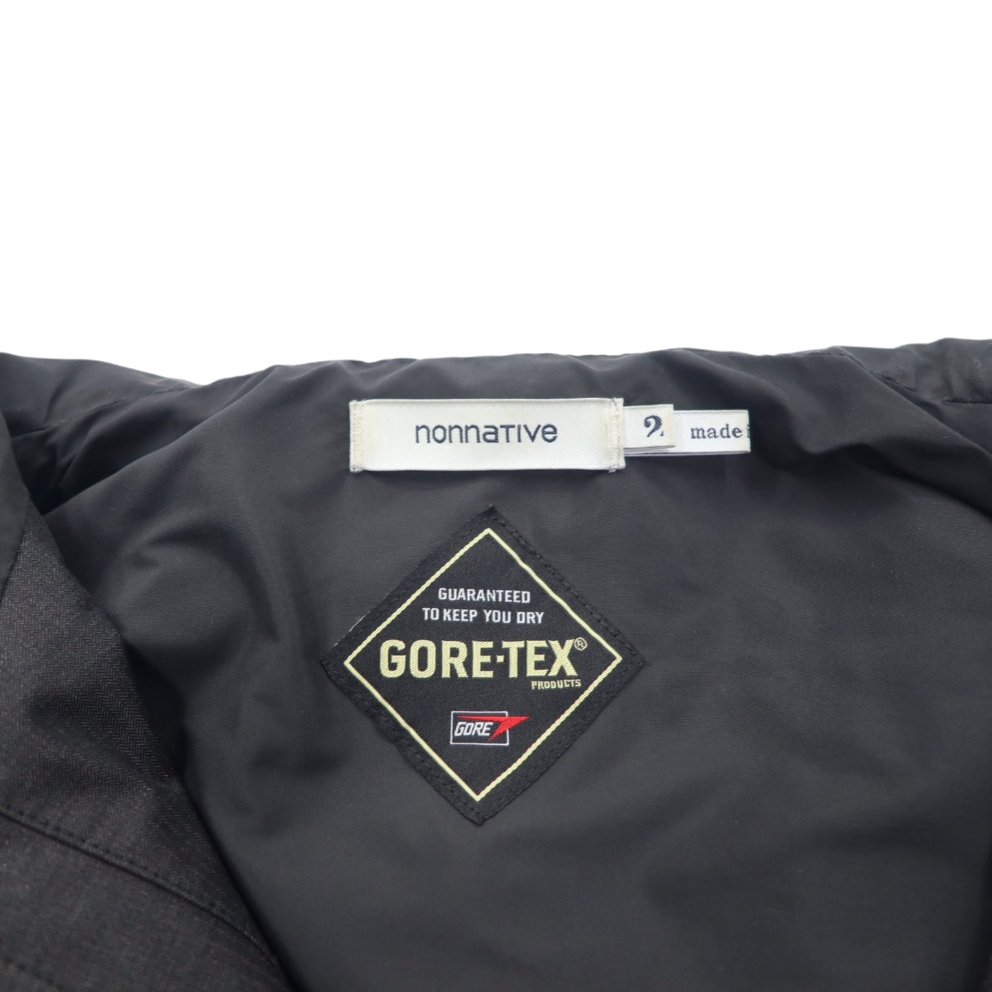 nonnative ゴアテックス GORE-TEX ハイカーコート マウンテンパーカー M ブラック ダブルジップ HIKER COAT C/P MINI HERRINGBONE PACLITE 2L NN-J2803 日本製