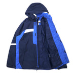 Columbia Mountain Parka L Navy Nylon Waterproof Retractable Hood XM4636