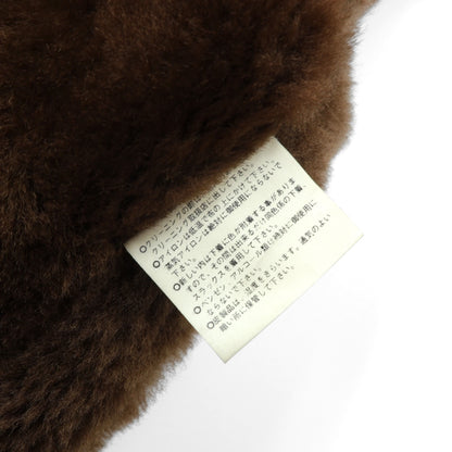 80s Vintage Shearling Coat ダブルブレスト ムートンコート レザージャケット XL ボア 羊毛革くるみボタン