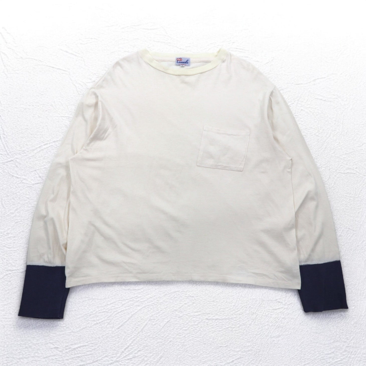 LEVI'S VINTAGE CLOTHING (LVC) Casuals Long Sleeve Loose Fit T-Shirt M White Made in Portugal