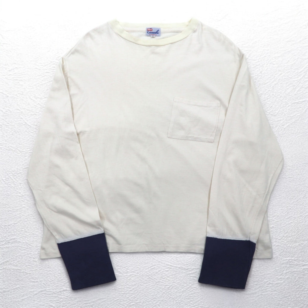 LEVI'S VINTAGE CLOTHING (LVC) Casuals Long Sleeve Loose Fit T-Shirt M White Made in Portugal