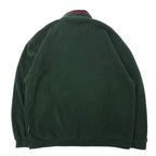 nautica 90s half zip fleece jacket XL green polyester one point logo embroidery