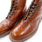 Tricker's 英国製 モールトン MALTON カントリーブーツ フルブローグ レースアップブーツ 27.5cm イギリス製 M2508