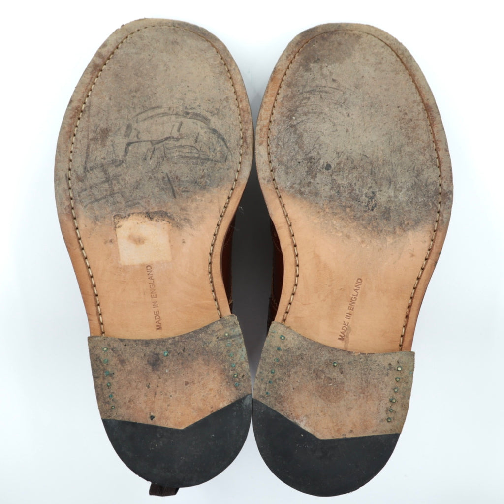 Tricker's 英国製 モールトン MALTON カントリーブーツ フルブローグ レースアップブーツ 27.5cm イギリス製 M2508