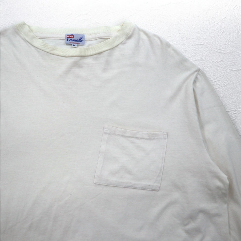 LEVI'S VINTAGE CLOTHING (LVC) Casuals Long Sleeve Loose Fit T-Shirt M White Made in Portugal