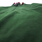 nautica 90s half zip fleece jacket XL green polyester one point logo embroidery
