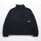 adidas Nylon Track Jacket Jersey S Black Drawcord W S2S Three Stripes ED1529
