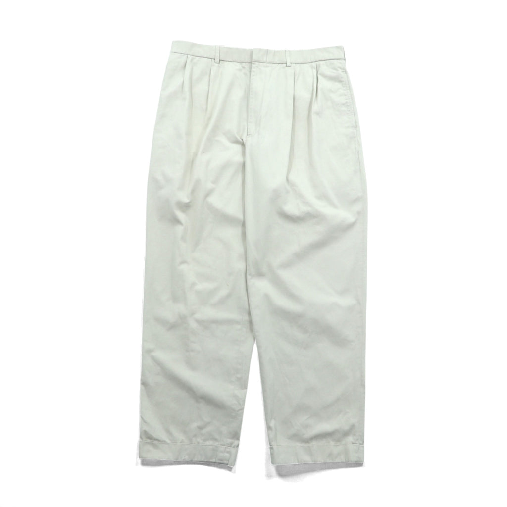 Polo Ralph Lauren 90年代 ポロチノ 2タック ワイド チノパンツ スラックス L ベージュ コットン