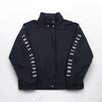 adidas Nylon Track Jacket Jersey S Black Drawcord W S2S Three Stripes ED1529
