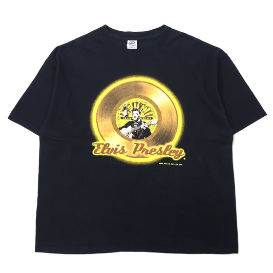 日本然リトテ-古着オンライン-USA製 90年代 Elvis Presley エルヴィス プレスリー バンド Tシャツ 2XL ブラック コットン SUN RECORD ビッグサイズ DELTA MAGNUM WEIGHT-USA Made 90's Elvis Presley Elvis Presley Band T-Shirt 2XL Black Cotton SUN RECORD Big Size DELTA MAGNUM WEIGHT