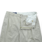 Polo Ralph Lauren 90年代 ポロチノ 2タック ワイド チノパンツ スラックス L ベージュ コットン