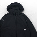 adidas Nylon Track Jacket Jersey S Black Drawcord W S2S Three Stripes ED1529