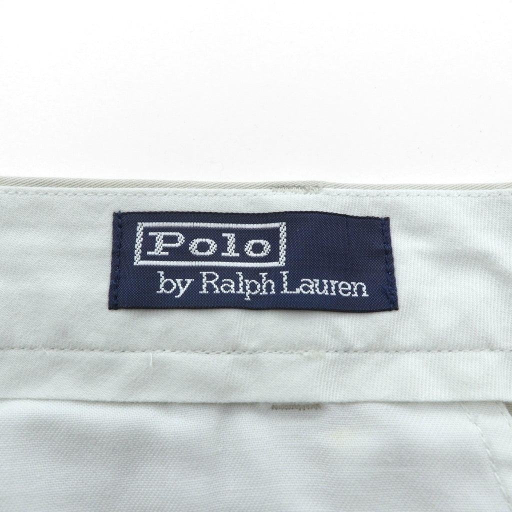 Polo Ralph Lauren 90年代 ポロチノ 2タック ワイド チノパンツ スラックス L ベージュ コットン