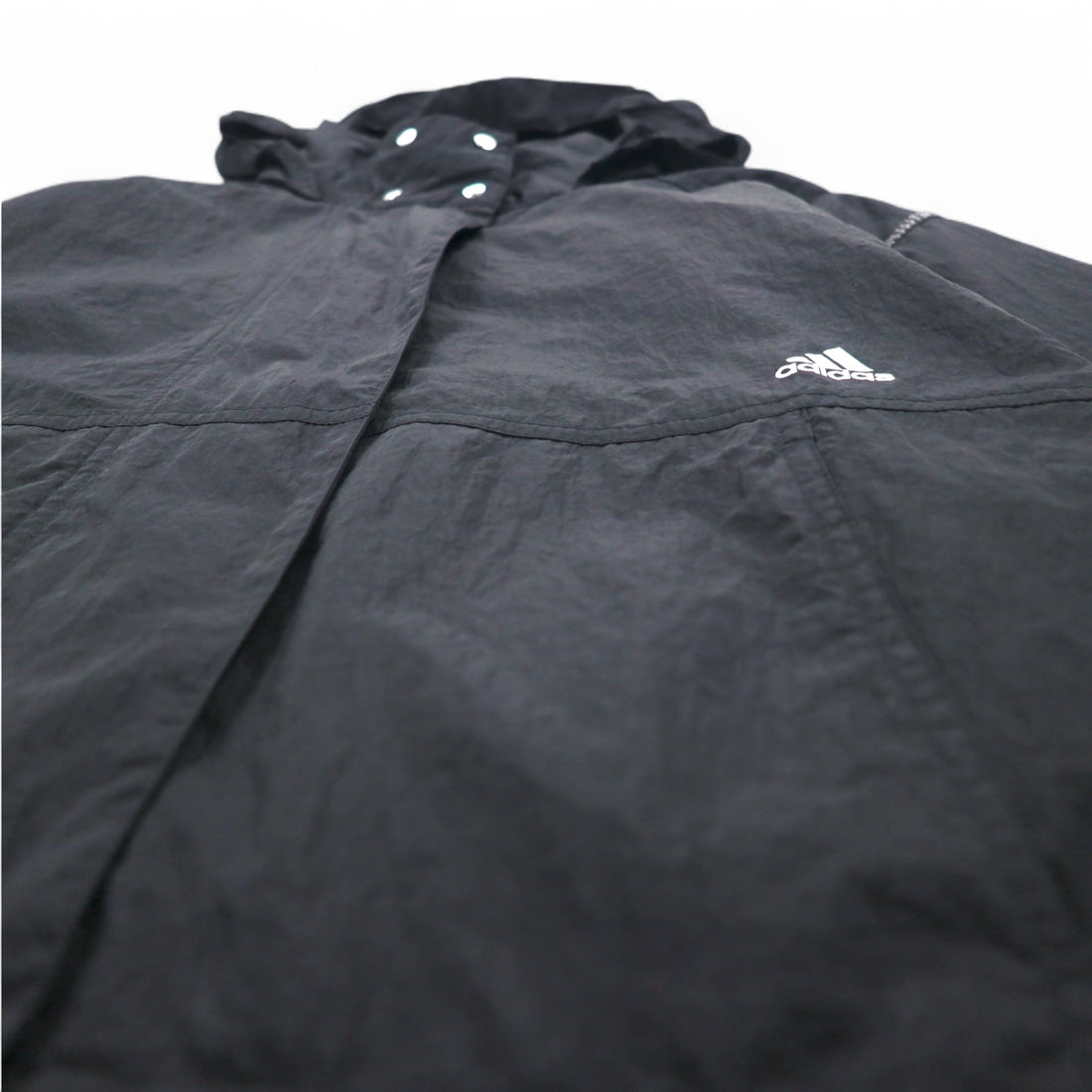 adidas Nylon Track Jacket Jersey S Black Drawcord W S2S Three Stripes ED1529