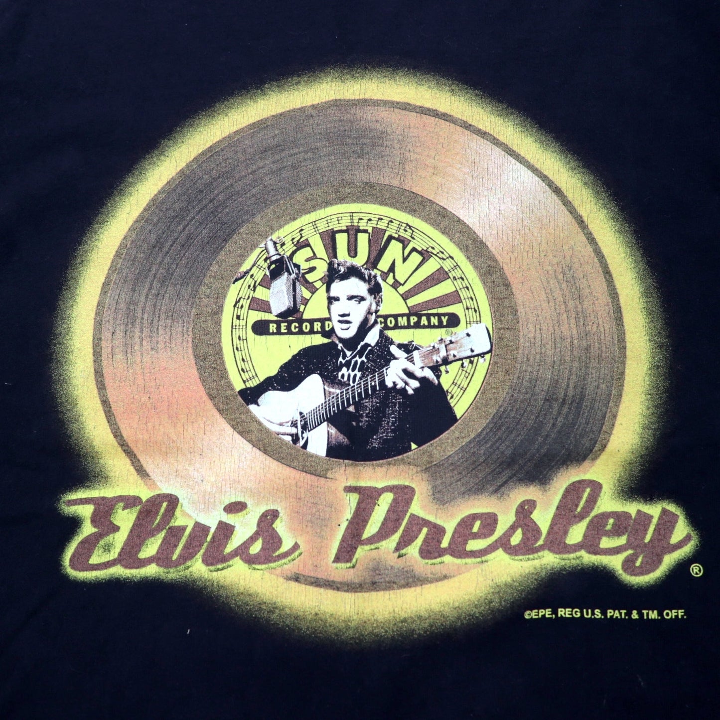 USA製 90年代 Elvis Presley エルヴィス プレスリー バンド Tシャツ 2XL ブラック コットン SUN RECORD ビッグサイズ DELTA MAGNUM WEIGHT