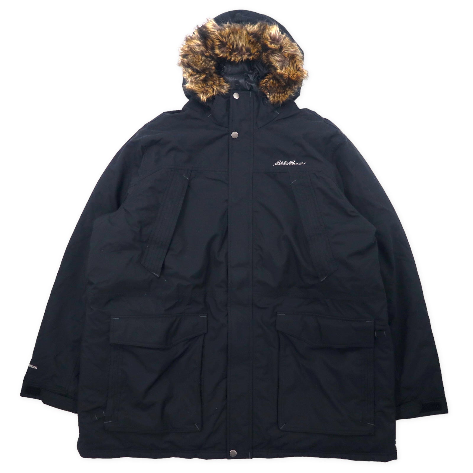 日本然リトテ-古着オンライン-Eddie Bauer ウェザーエッジ プレミアムグース ダウンジャケット XXL ブラック ナイロン 650フィルパワー フード ファー 着脱式 Weatheredge Premium Goose Down Hooded 5571-Eddie Bauer Edge Premium Goose Puffer Jacket Jacket XXL Black Nylon 650 Phil Power Hoodie Fur Detachable Weatheredge Premium GooSe Down Hooded 5571
