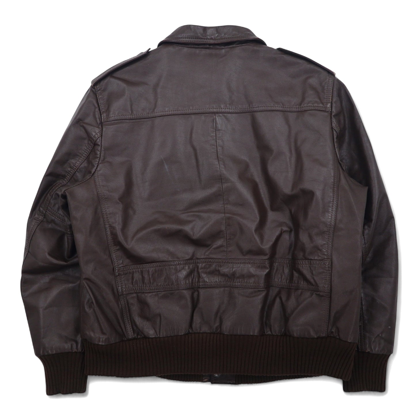 Vintage Leather Flight Jacket 90年代 A-2 フライトジャケット レザージャケット L ブラウン 牛革 カウナッパ ボアライナー