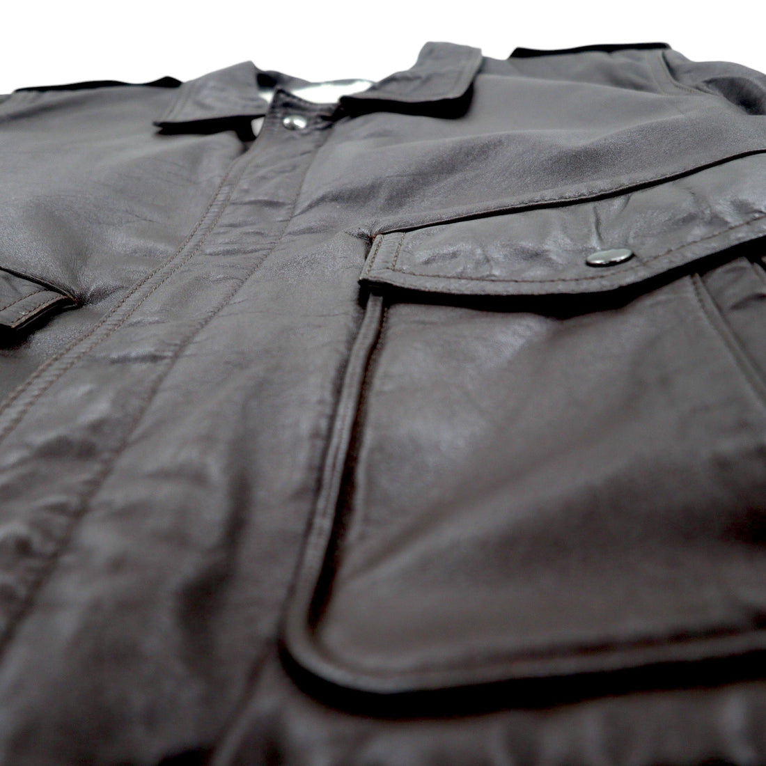 Vintage Leather Flight Jacket 90s A-2 Flight Jacket Leather Jacket L Brown Cowhide Cow Nappa Boa Liner