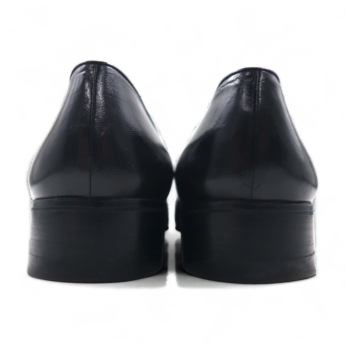 a.testoni Italian-made loafers, slip-on dress shoes, size 27cm, black leather and gold