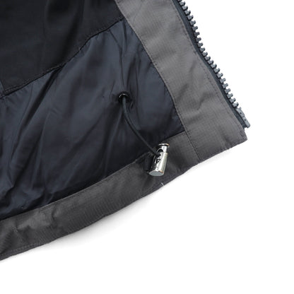 Polo Ralph Lauren ビッグポニー 刺繍 ダウンジャケット XS グレー フード着脱 ドローコード スタンドカラー