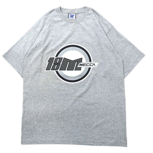 日本然リトテ-古着オンライン-USA製 90年代 mecca プリントTシャツ XL グレー コットン ビッグサイズ-USA MADE 90's MECCA Print T-Shirt XL Gray Cotton Big Size