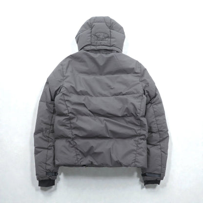 Polo Ralph Lauren ビッグポニー 刺繍 ダウンジャケット XS グレー フード着脱 ドローコード スタンドカラー