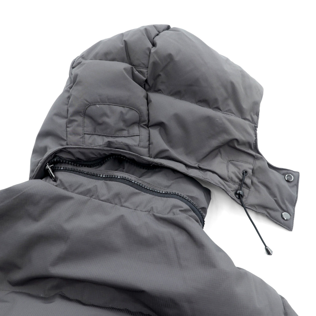 Polo Ralph Lauren Big Pony Embroidery Down Jacket, XS, Gray, Removable Hood, Drawcord, Stand Collar