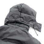 Polo Ralph Lauren ビッグポニー 刺繍 ダウンジャケット XS グレー フード着脱 ドローコード スタンドカラー