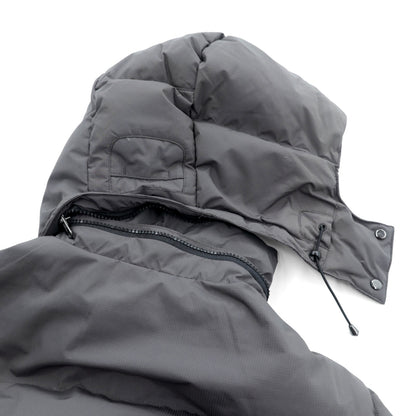 Polo Ralph Lauren ビッグポニー 刺繍 ダウンジャケット XS グレー フード着脱 ドローコード スタンドカラー