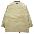 Eddie Bauer 90年代 ピーチスキン ハンティングジャケット XL ベージュ ポリエステル 襟レザー ドローコード キルティングライナー