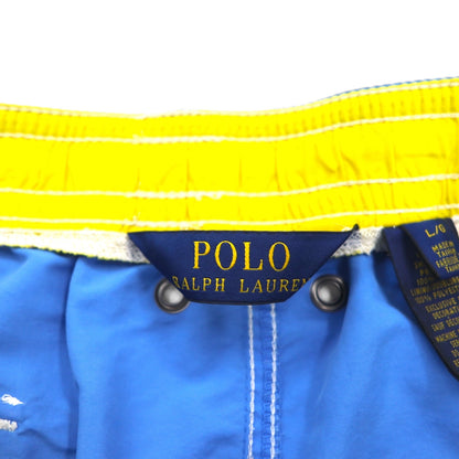 POLO RALPH LAUREN 水陸両用 スイム ショートパンツ ハーフパンツ L ブルー ナイロン スモールポニー刺繍