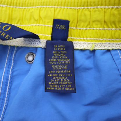 POLO RALPH LAUREN 水陸両用 スイム ショートパンツ ハーフパンツ L ブルー ナイロン スモールポニー刺繍