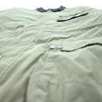 Eddie Bauer 90年代 ピーチスキン ハンティングジャケット XL ベージュ ポリエステル 襟レザー ドローコード キルティングライナー