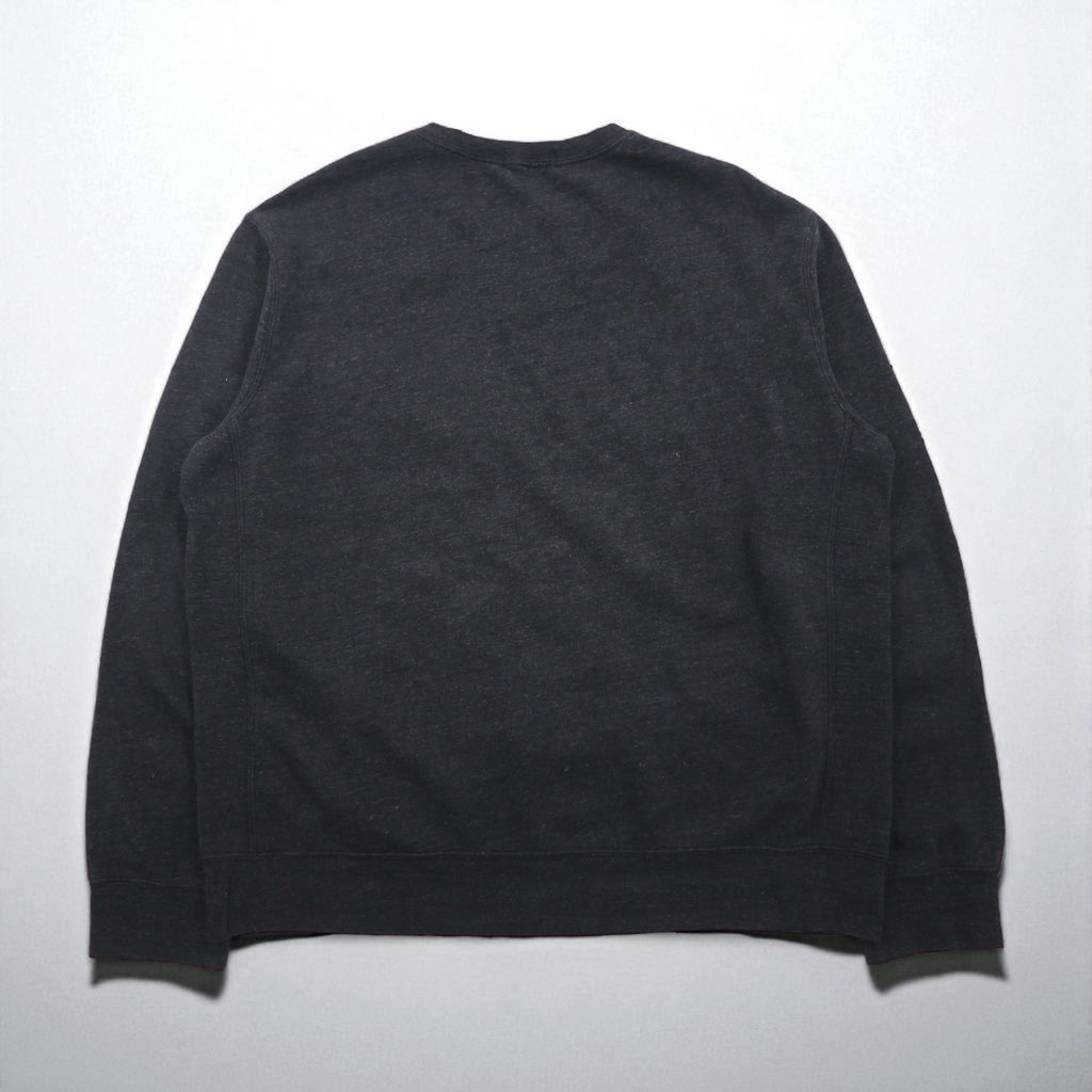 Polo Ralph Lauren XL Grey Cotton V-Neck Sweatshirt with Small Pony Embroidery