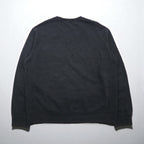 Polo Ralph Lauren XL Grey Cotton V-Neck Sweatshirt with Small Pony Embroidery