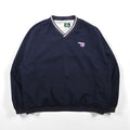 PEPSI 90s Piste Nylon Pullover Jacket, XL, Navy, Waterproof, Single-Point Embroidery, Wear Guard